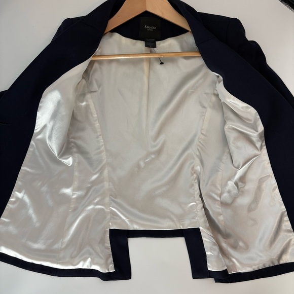 Smythe Duchess Blazer Size 8 Navy Single Breasted Wool Brass Buttons $725 - Picture 12 of 14